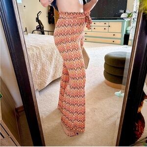 Missguided Multicolor Zigzag Pattern Beach Pants